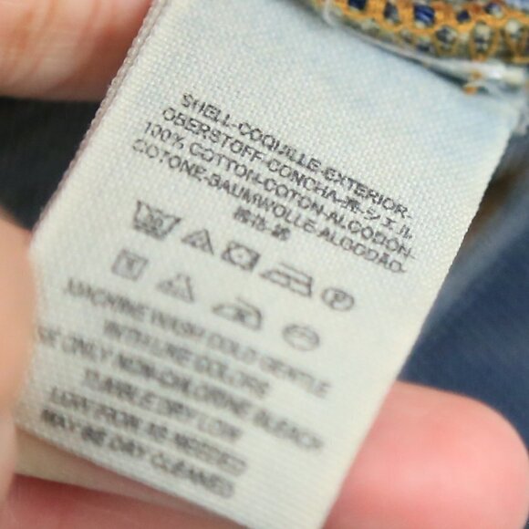 Free People Rumors Denim Blue Collared Jean Jacket Size Small - Picture 4 of 7